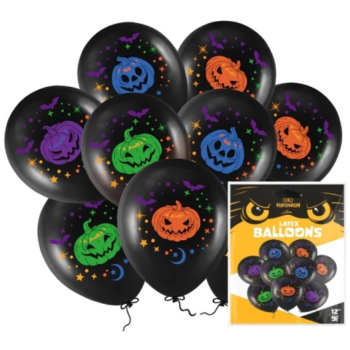 Balony halloween dekoracje ozdoby halloween dynia nietoperz balon 9szt